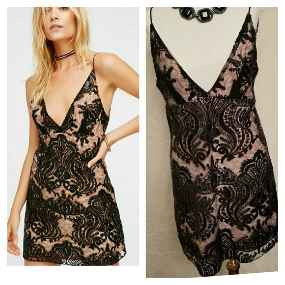 Free People Night Simmers Mini Dress size 4 - Picture 4 of 7